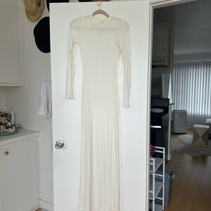 SKIMS White Fits Everybody Long Sleeve Dress